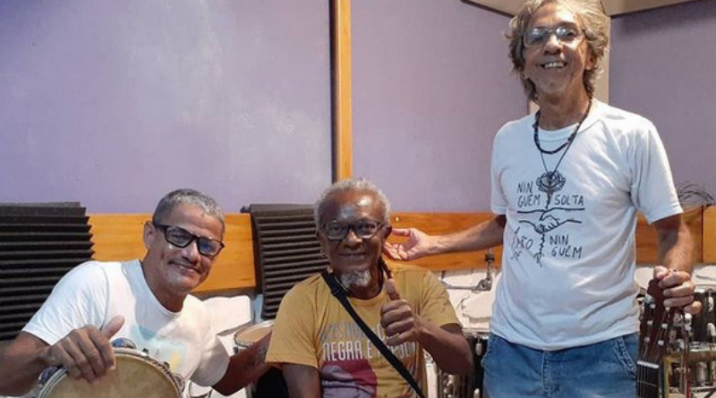 Nélio Torres ao lado de Escurinho e Luciano Oliveira